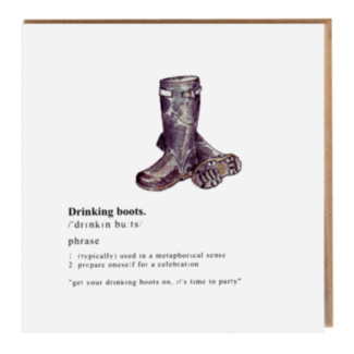 Country Gent 'Drinking Boots' Card