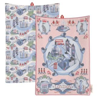 London Town Set of 2 Tea Towels