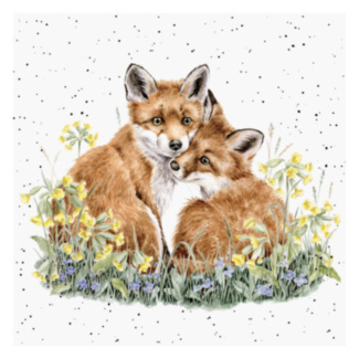 ‘Growing Wild Together’ Foxes Greetings Card