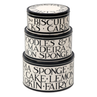 Black Toast Set of Three Round Cake Tins
