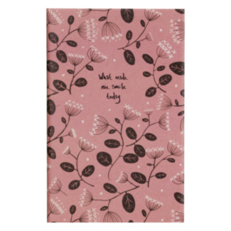 ‘What Made Me Smile Today’ Botanical Small Lined Notebook