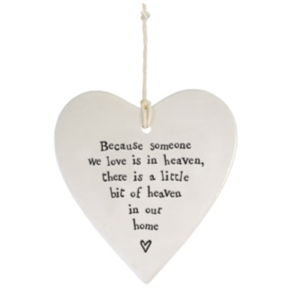 ‘Because Someone We Love’ Porcelain Round Heart