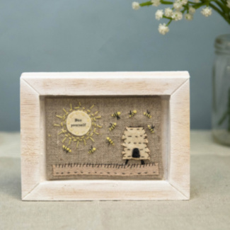 ‘Bee Yourself’ Embroidered Picture Frame