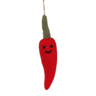 Chilli Pepper Felt Hanging Decoration
