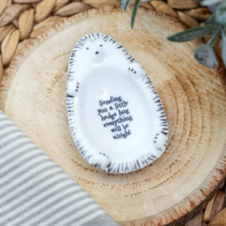 ‘Sending You A Hedge Hug’ Boxed Hedgehog Flat Dish