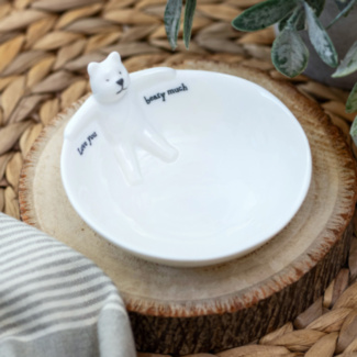 Stretching Bear Medium Animal Boxed Bowl