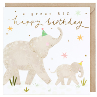 Party Elephants Birthday Card
