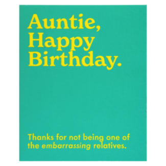 ‘Auntie Happy Birthday’ Birthday Card