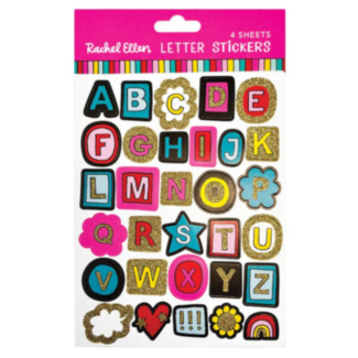 Colour & Glitter Letter Stickers