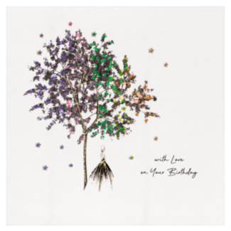 Glamarama Glitter Tree Luxury Birthday Card