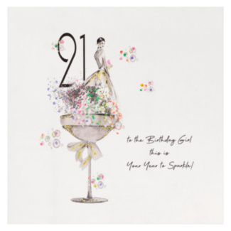 Glamarama 21 Luxury Birthday Card
