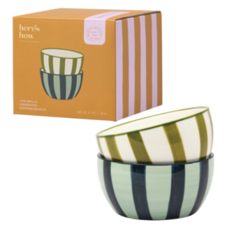 'Bella' Dipping Bowls Set of 2 - Olive & Blue