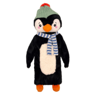 Penguin In Hat Slim Hot Water Bottle