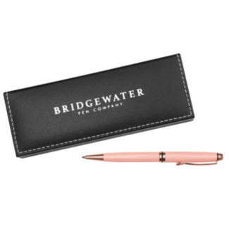 Bridgewater Pen Company Winchester Pink & Rose Gold Boxed Slim Retractable Ballpoint Pen