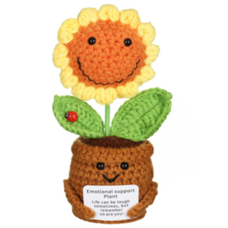 Cheery Crochet Emotional Support Sunflower