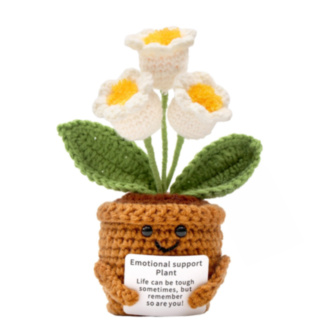 Cheery Crochet Emotional Support White Flower