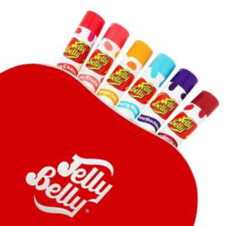 Jelly Belly 6 Piece Lip Balm Set in Tin