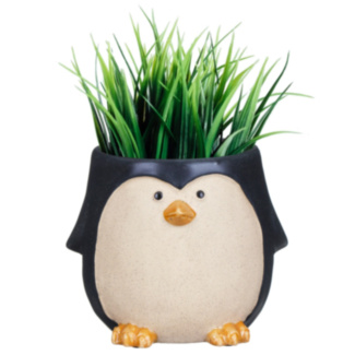 Medium Ceramic Penguin Planter