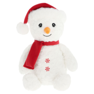 Keeleco Snowman with Santa Hat 35cm Christmas Soft Toy