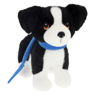 Keeleco Puppy Love Border Collie On Lead 23cm Soft Toy