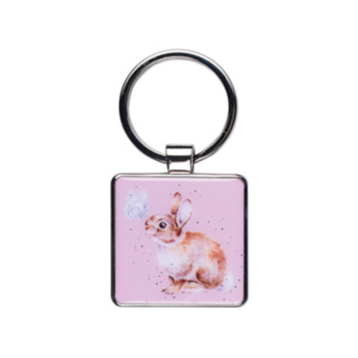 ‘I Spy a Butterfly’ Rabbit Metal Keyring