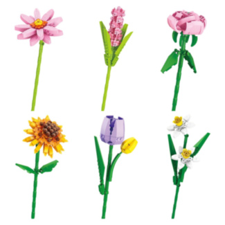 Mini Bricks Flower Stem Building Blocks - Select Design