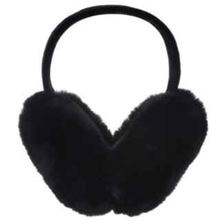 Cozy Black Fluffy Foldable Ear Muffs