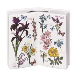 Almanac Of Wildflowers Small Open Book Vase