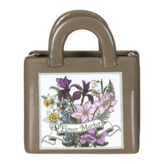 Flower Market Wildflowers Mini Ceramic Tote Vase