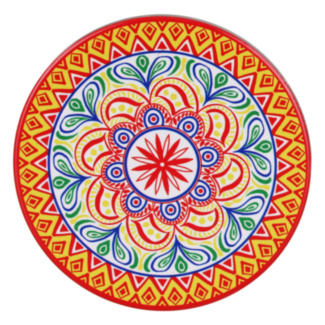 Tuscany Red Fine China Coaster