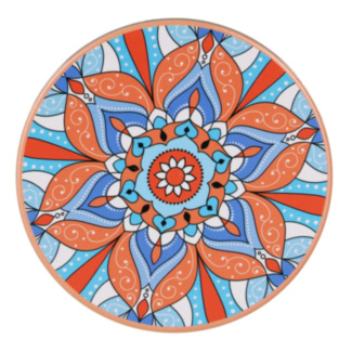 Tuscany Orange Fine China Coaster