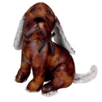 Faux Leather Dog Doorstop