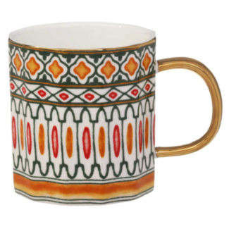 Golden Handle Orange Mug