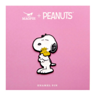 Peanuts Hug Snoopy & Woodstock Pin Badge