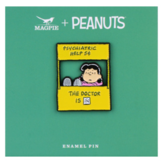 Peanuts Psychiatric Help Lucy Pin Badge