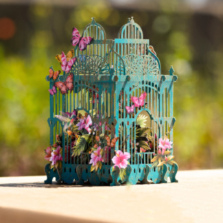 “Tropical Cage” 3D Birthday Card