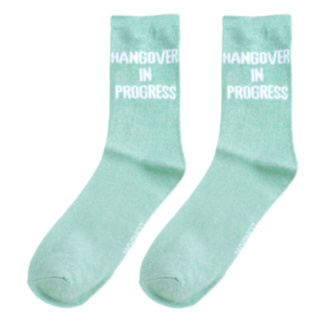 Green ‘Hangover in Progress’ Cotton Glitter Socks