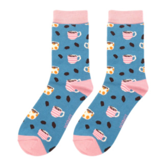Denim Coffee Shop Women’s Bamboo Socks