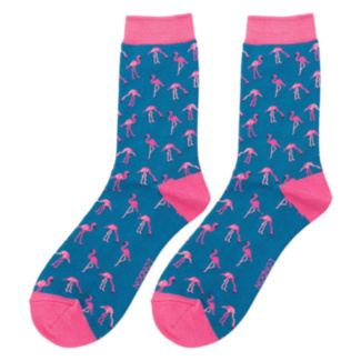 Denim Wild Flamingoes Women’s Bamboo Socks