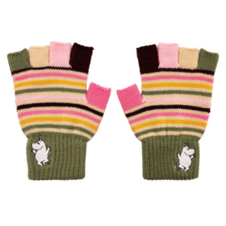 Moomin Stripy Fingerless Gloves