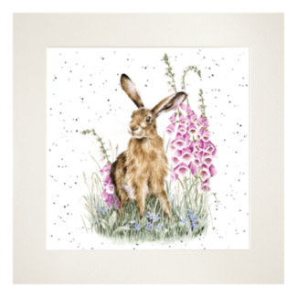 ‘The Wild Garden’ Hare Mounted Print