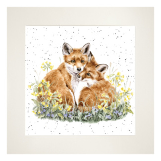 ‘Growing Wild Together’ Foxes Mounted Print