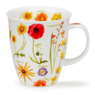 Flower Journal Red Nevis Shape Mug