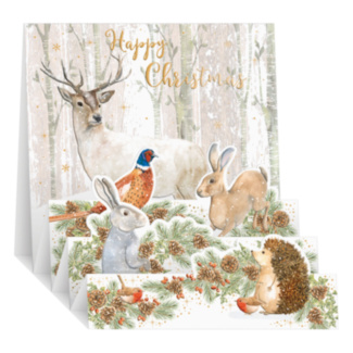 Woodland Christmas 3D ZigZag Christmas Card