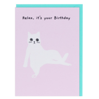 Ken the Cat ‘Relax’ Birthday Card