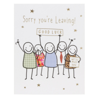 Happy as Larry Sorry You’re Leaving Card
