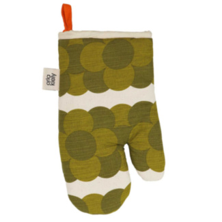 Retro Stripe Green Oven Mitt