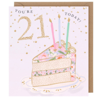 Pink Lemonade Cake 21st Birthday Card