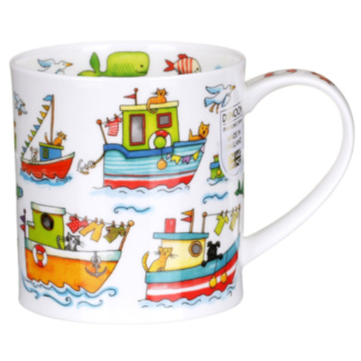 Sail Away Fish Boat Orkney Shape Mug