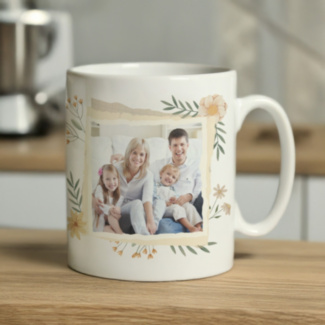 Personalised Wildflowers Photo Upload Mug
